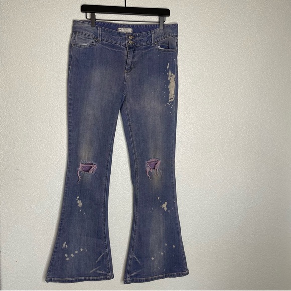Free People Flare Bell Bottom Jeans Size 31 - Picture 1 of 9